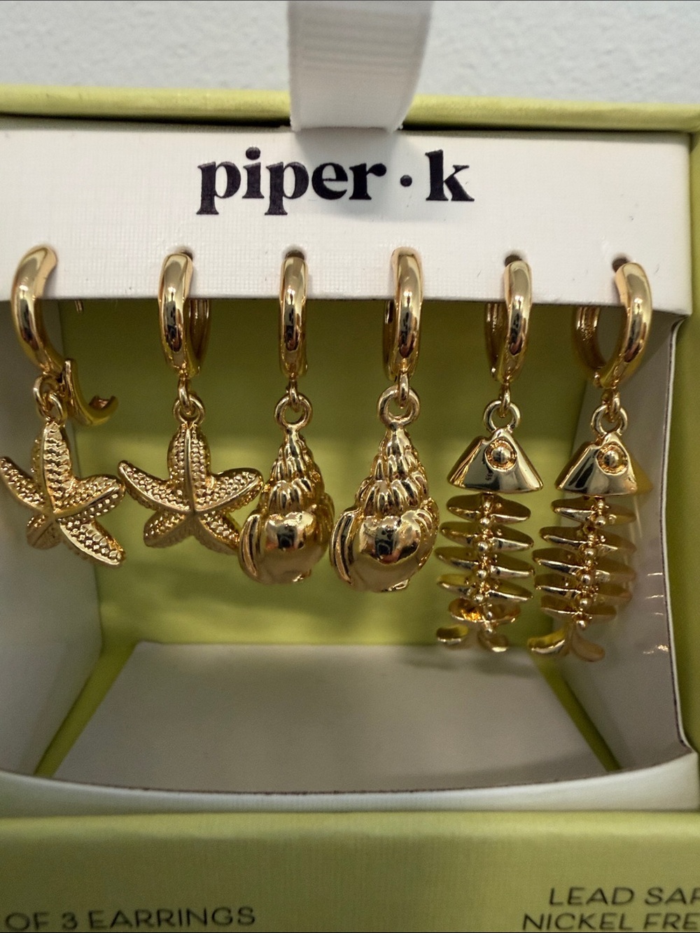 Piper K | Ocean Sea Inspired Hoop Earring Set - Picture 4 of 8